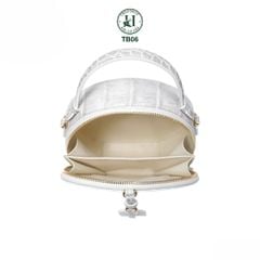 TB06 – Túi tròn da gù cá sấu trắng Himalaya | Thanh lịch, sang trọng và độc bản