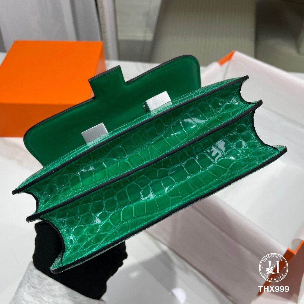 Túi H Constance da cá sấu bóng 19cm | Sang trọng, thời thượng