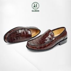 Giày lười đế cao da bụng cá sấu thật 100% - GLB600  sang trọng & mạnh mẽ trong từng bước chân