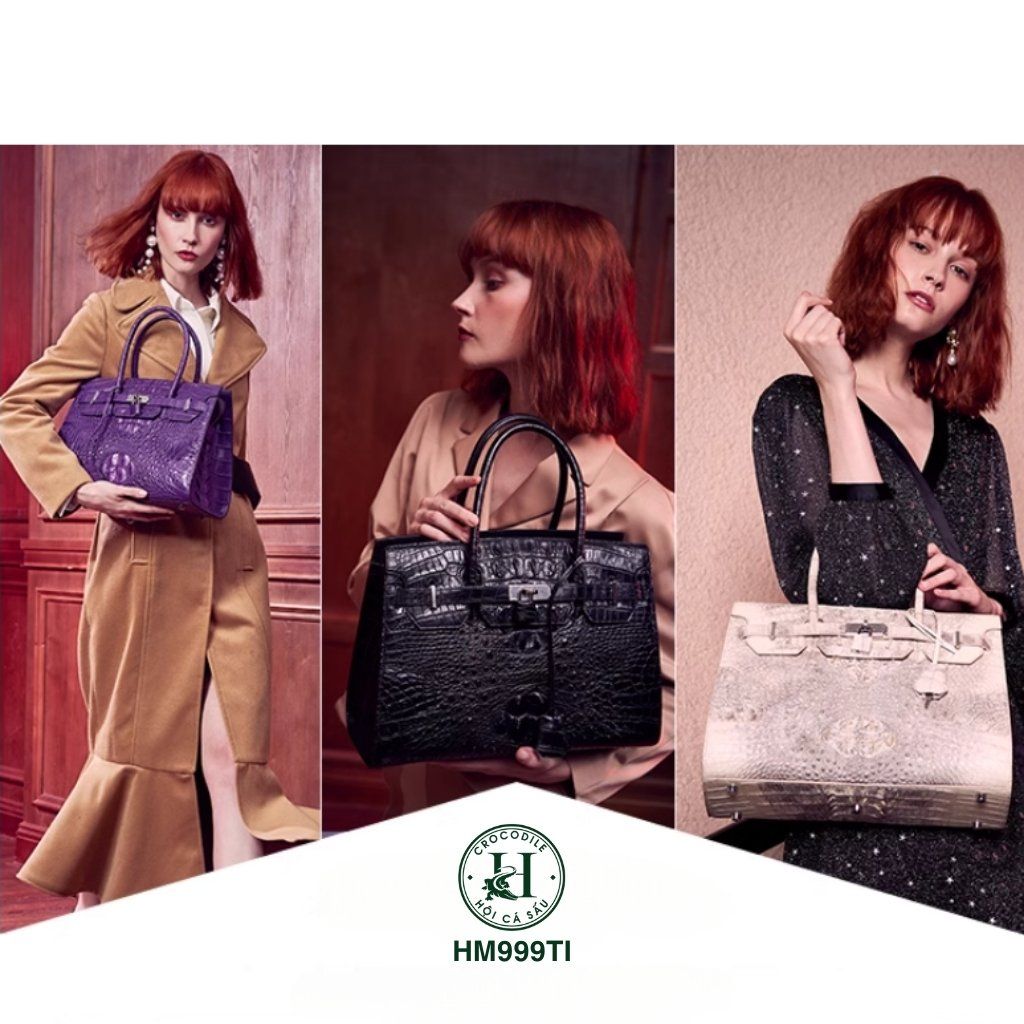 Túi xách HM999TI da cá sấu nguyên tấm - Tinh hoa thủ công đẳng cấp