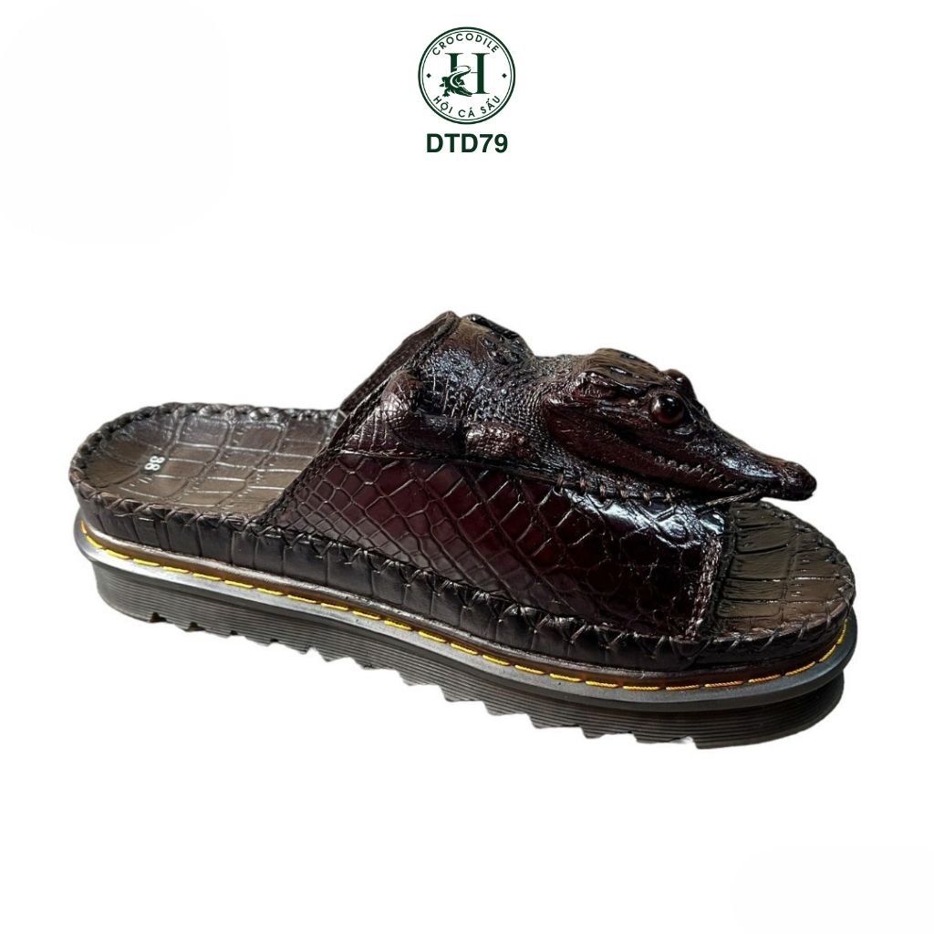 DÉP DOCTOR DA ĐẦU CÁ SẤU DTD79 – QUAI NGANG, ĐẾ CAO 5CM, ĐẲNG CẤP VÀ CÁ TÍNH