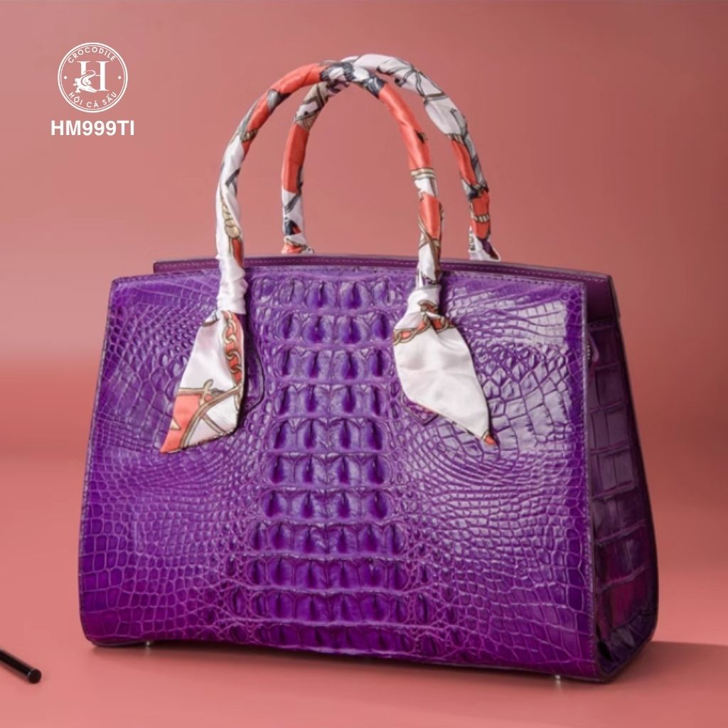 Túi xách HM999TI da cá sấu nguyên tấm - Tinh hoa thủ công đẳng cấp