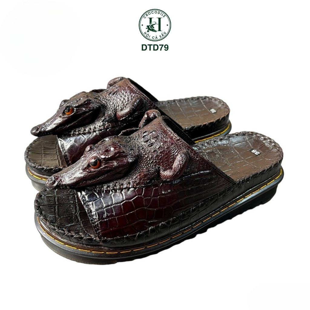 DÉP DOCTOR DA ĐẦU CÁ SẤU DTD79 – QUAI NGANG, ĐẾ CAO 5CM, ĐẲNG CẤP VÀ CÁ TÍNH