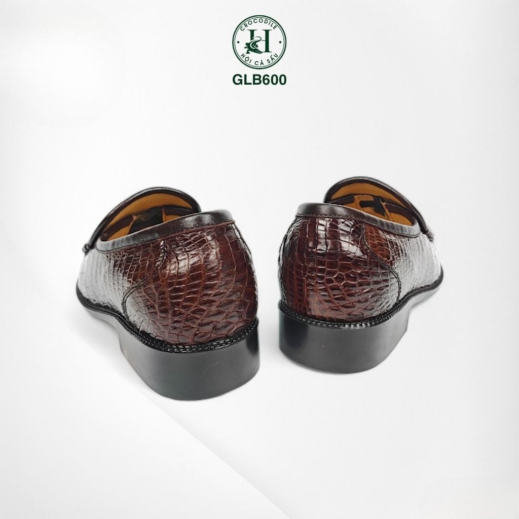 Giày lười đế cao da bụng cá sấu thật 100% - GLB600  sang trọng & mạnh mẽ trong từng bước chân