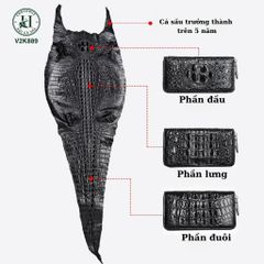 Ví da cá sấu V2K889 – Sang trọng, đẳng cấp và tiện dụng