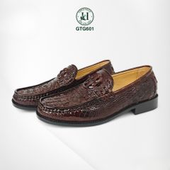 Giày lười đế cao da gù cá sấu thật 100%, phong cách mạnh mẽ – đẳng cấp - GTG601