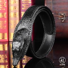 Dây Lưng Da Cá Sấu Đầu Cá DL6868 – Phong Cách Năng Động, Thiết Kế May Viền Thủ Công