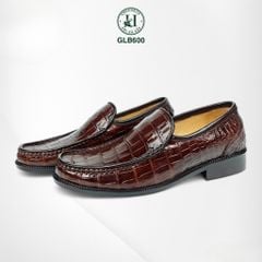 Giày lười đế cao da bụng cá sấu thật 100% - GLB600  sang trọng & mạnh mẽ trong từng bước chân