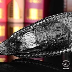 Dây Lưng Da Cá Sấu Đầu Cá DL6868 – Phong Cách Năng Động, Thiết Kế May Viền Thủ Công