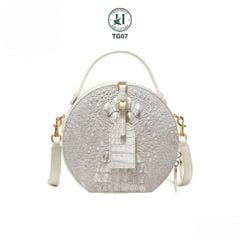 TG07 – Túi tròn da gù cá sấu thật 100% | Thiết kế độc bản – Phong cách nghệ thuật