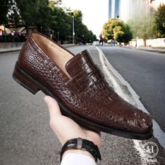 GTG666 – Giày Tây không dây da gù cá sấu | Bản lĩnh, sang trọng, đậm chất riêng