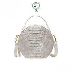 TG07 – Túi tròn da gù cá sấu thật 100% | Thiết kế độc bản – Phong cách nghệ thuật