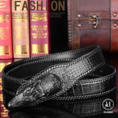 Dây Lưng Da Cá Sấu Đầu Cá DL6868 – Phong Cách Năng Động, Thiết Kế May Viền Thủ Công