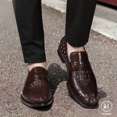 GTG666 – Giày Tây không dây da gù cá sấu | Bản lĩnh, sang trọng, đậm chất riêng