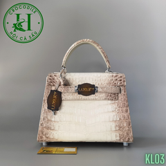 Túi nữ da cá sấu bạch tạng - bóng kính cao cấp KL03