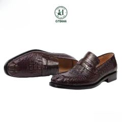 GTG666 – Giày Tây không dây da gù cá sấu | Bản lĩnh, sang trọng, đậm chất riêng