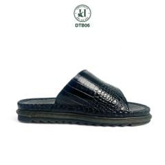 DTB06 – Dép Quai Ngang Da Cá Sấu Đế Cao Thủ Công, Tuyên Ngôn Thanh Lịch Của Quý Ông Hiện Đại