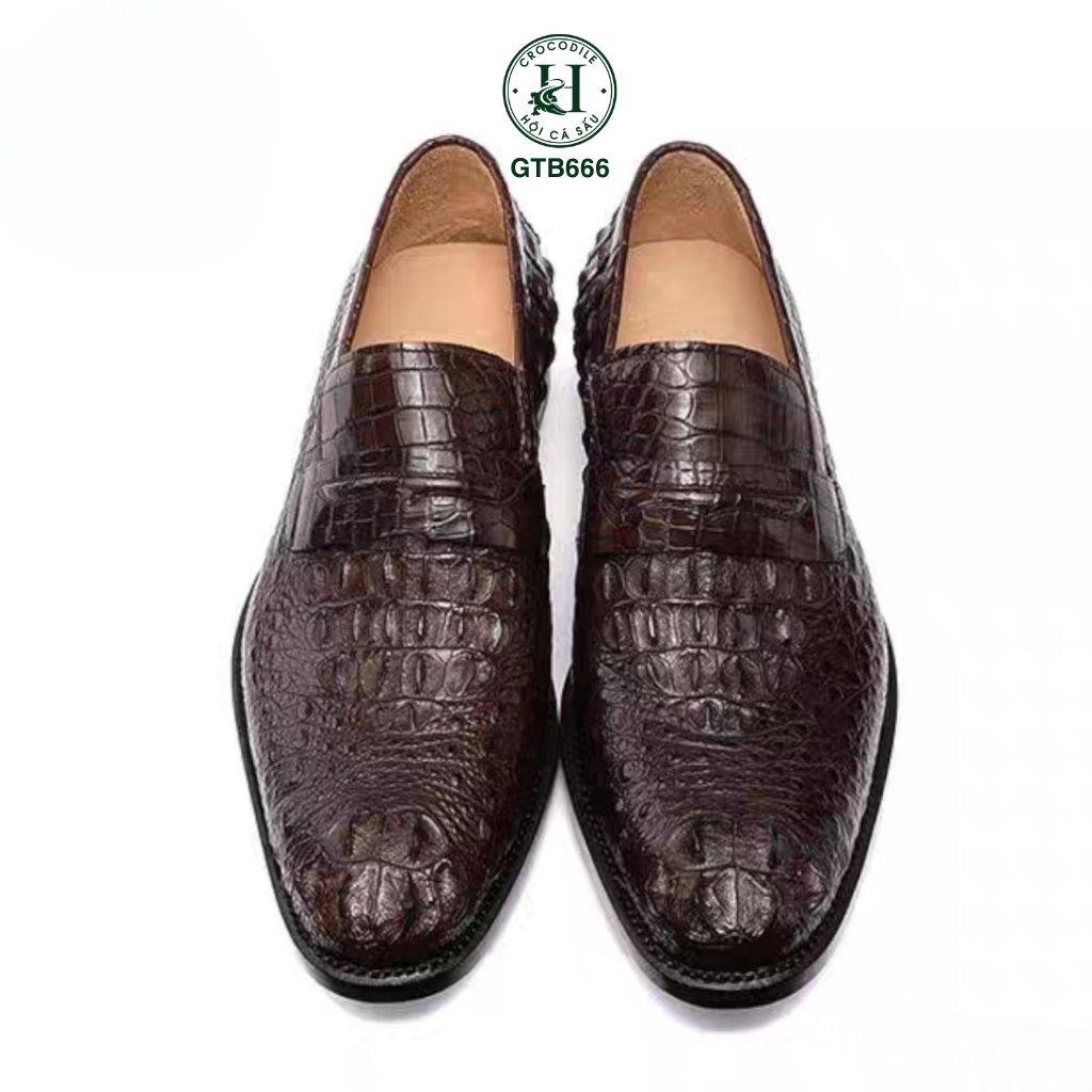 GTG666 – Giày Tây không dây da gù cá sấu | Bản lĩnh, sang trọng, đậm chất riêng
