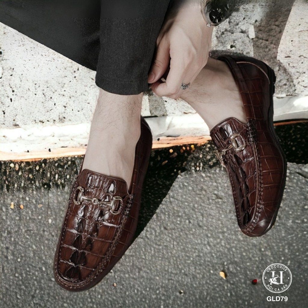 Giày lười đuôi cá sấu GLD79 – Sang trọng trong từng bước chân