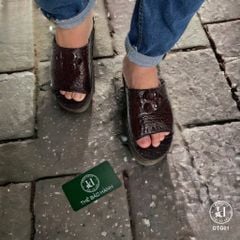 DÉP DOCTOR DA GÙ CÁ SẤU DTG01 ( Nâu ), CHIỀU CAO 5cm – CÁ TÍNH & ĐẲNG CẤP TRÊN TỪNG BƯỚC CHÂN