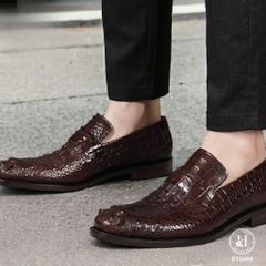 GTG666 – Giày Tây không dây da gù cá sấu | Bản lĩnh, sang trọng, đậm chất riêng