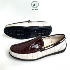 GLB05 – Giày lười da bụng cá sấu thật | Có sẵn – Chuẩn form – Lịch lãm nam tính