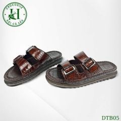DTB05 – Dép quai ngang da bụng cá sấu | Đế cao – Êm chân – Lịch lãm mỗi bước đi