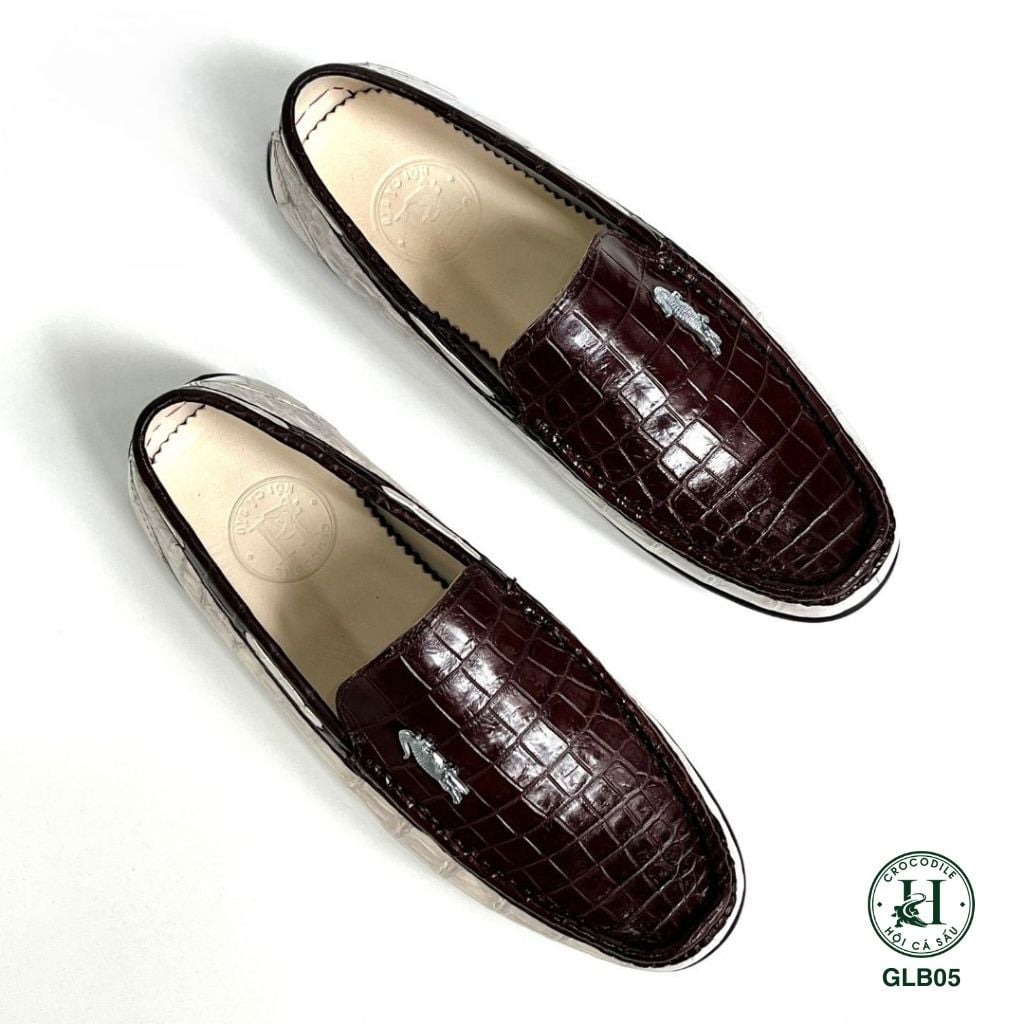 GLB05 – Giày lười da bụng cá sấu thật | Có sẵn – Chuẩn form – Lịch lãm nam tính