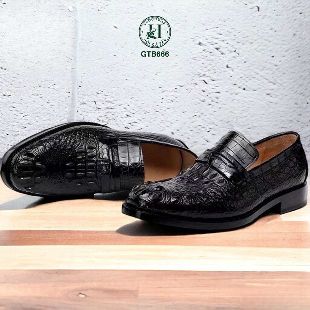 GTG666 – Giày Tây không dây da gù cá sấu | Bản lĩnh, sang trọng, đậm chất riêng