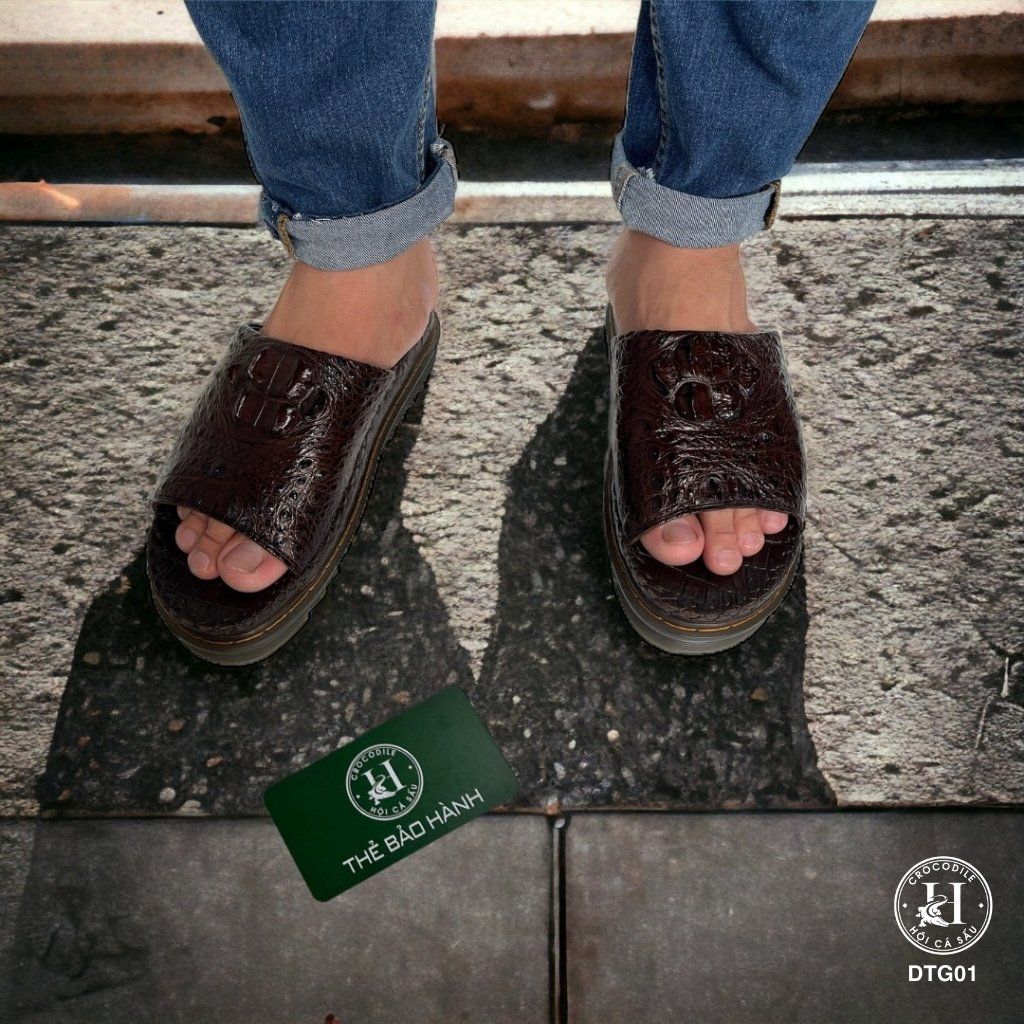 DÉP DOCTOR DA GÙ CÁ SẤU DTG01 ( Nâu ), CHIỀU CAO 5cm – CÁ TÍNH & ĐẲNG CẤP TRÊN TỪNG BƯỚC CHÂN