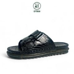 DTB06 – Dép Quai Ngang Da Cá Sấu Đế Cao Thủ Công, Tuyên Ngôn Thanh Lịch Của Quý Ông Hiện Đại