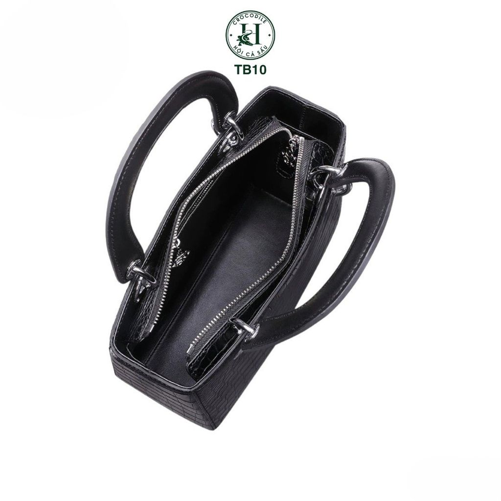 Túi nữ da bụng cá sấu bóng kính cao cấp TB10