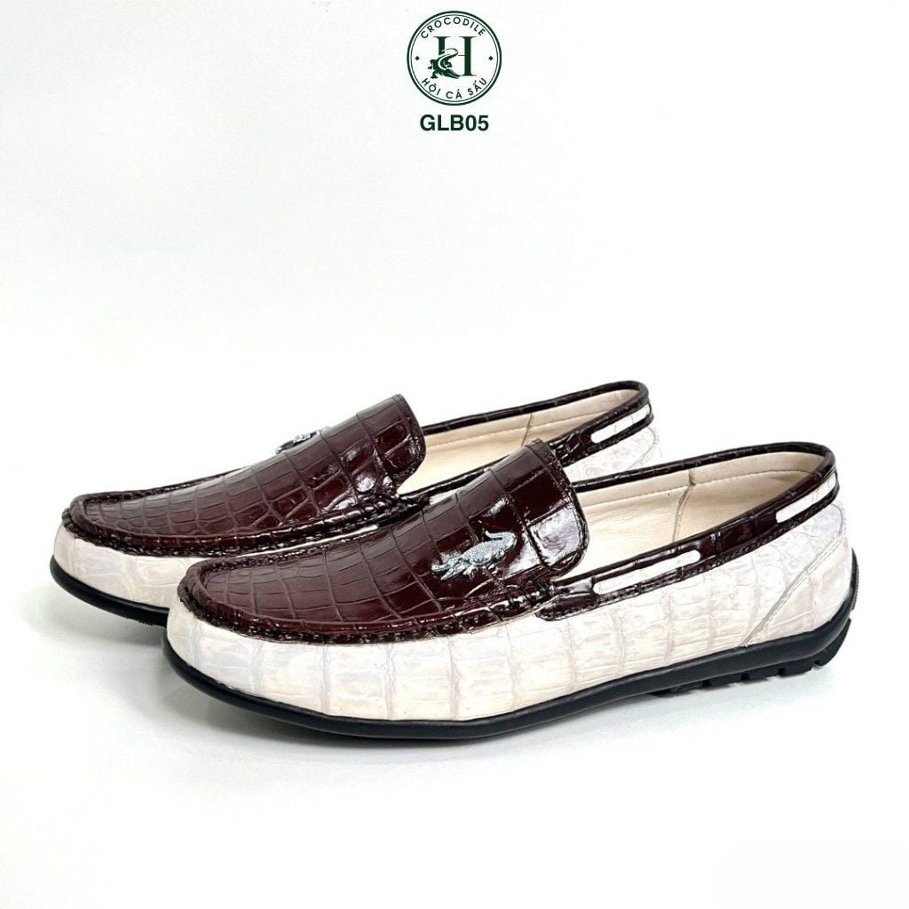 GLB05 – Giày lười da bụng cá sấu thật | Có sẵn – Chuẩn form – Lịch lãm nam tính