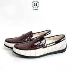 GLB05 – Giày lười da bụng cá sấu thật | Có sẵn – Chuẩn form – Lịch lãm nam tính