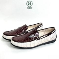 GLB05 – Giày lười da bụng cá sấu thật | Có sẵn – Chuẩn form – Lịch lãm nam tính