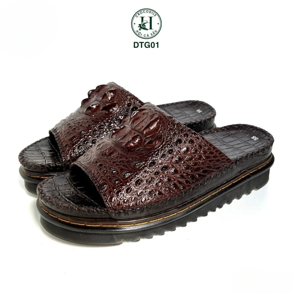 DÉP DOCTOR DA GÙ CÁ SẤU DTG01 ( Nâu ), CHIỀU CAO 5cm – CÁ TÍNH & ĐẲNG CẤP TRÊN TỪNG BƯỚC CHÂN