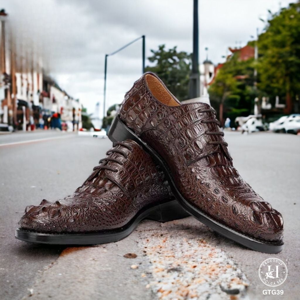GTG39 – Giày Oxford da gù cá sấu thật | Đẳng cấp cổ điển – Bản lĩnh hiện đại