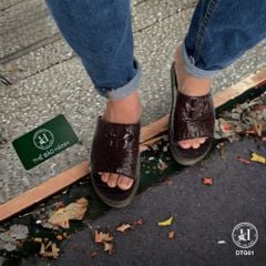 DÉP DOCTOR DA GÙ CÁ SẤU DTG01 ( Nâu ), CHIỀU CAO 5cm – CÁ TÍNH & ĐẲNG CẤP TRÊN TỪNG BƯỚC CHÂN