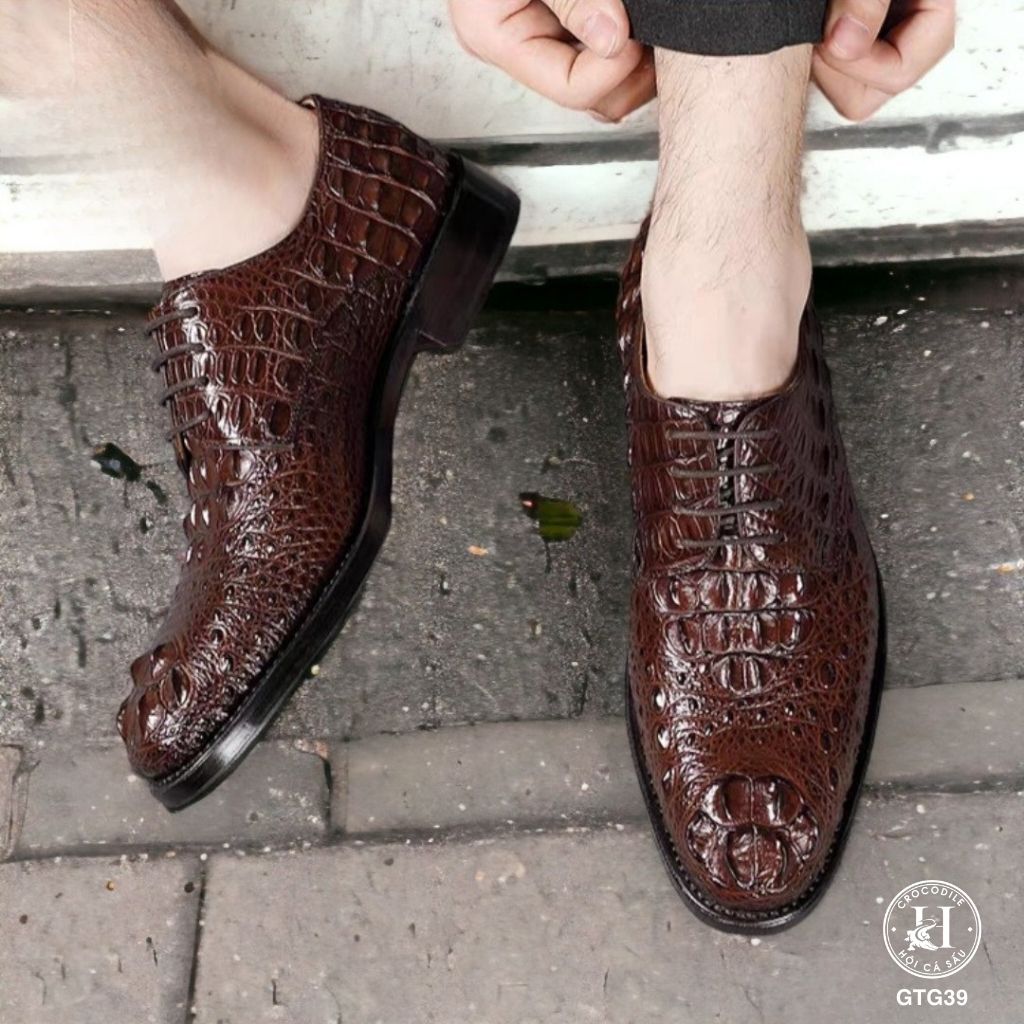 GTG39 – Giày Oxford da gù cá sấu thật | Đẳng cấp cổ điển – Bản lĩnh hiện đại