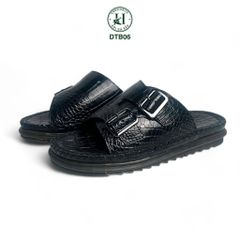 DTB06 – Dép Quai Ngang Da Cá Sấu Đế Cao Thủ Công, Tuyên Ngôn Thanh Lịch Của Quý Ông Hiện Đại