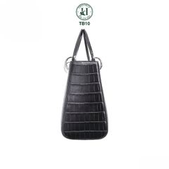 Túi nữ da bụng cá sấu bóng kính cao cấp TB10