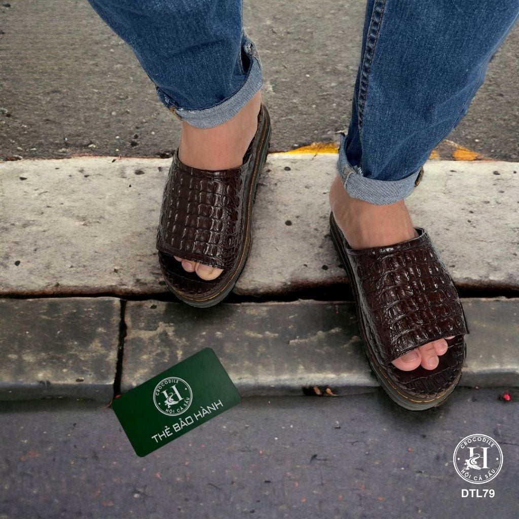 DÉP DOCTOR DA LƯNG CÁ SẤU DTL79 ( Đen ) – CÁ TÍNH ĐẬM CHẤT THỜI TRANG - CHIỀU CAO 5cm