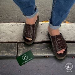 DÉP DOCTOR DA LƯNG CÁ SẤU DTL79 ( Đen ) – CÁ TÍNH ĐẬM CHẤT THỜI TRANG - CHIỀU CAO 5cm