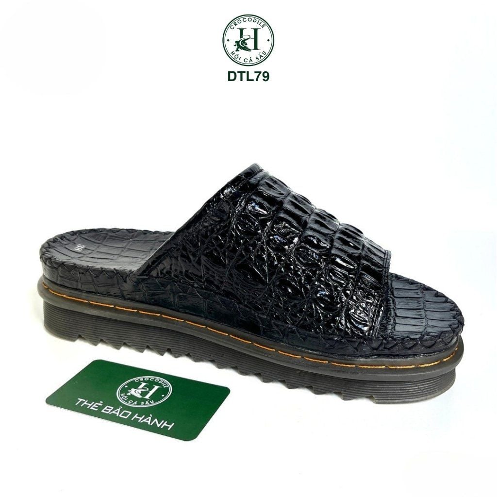 DÉP DOCTOR DA LƯNG CÁ SẤU DTL79 ( Đen ) – CÁ TÍNH ĐẬM CHẤT THỜI TRANG - CHIỀU CAO 5cm