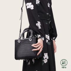 Túi nữ da bụng cá sấu bóng kính cao cấp TB10