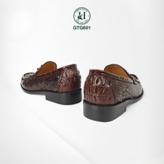 Giày lười đế cao da gù cá sấu thật 100%, phong cách mạnh mẽ – đẳng cấp - GTG601