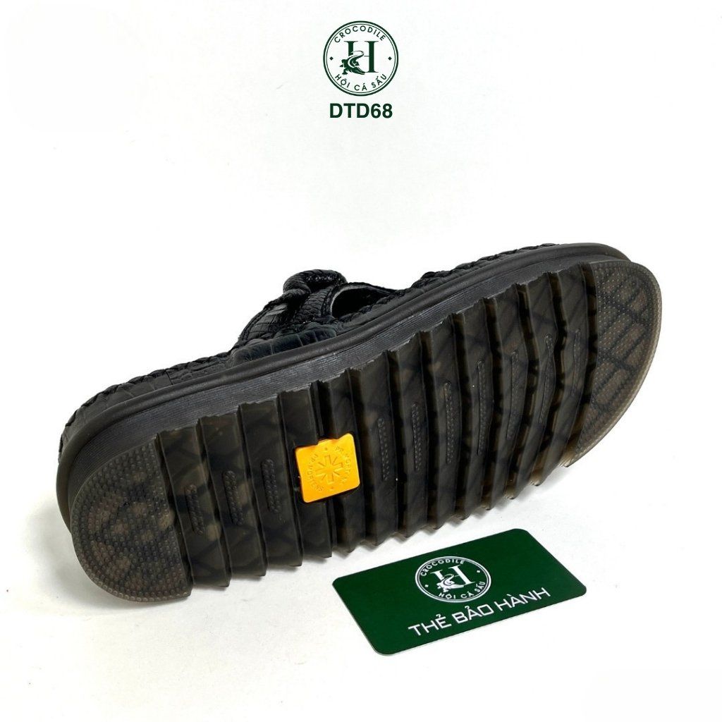 DÉP DOCTOR DA ĐẦU CÁ SẤU DTD68 ( Nâu ) – ĐẾ CAO 5CM, THIẾT KẾ QUAI KẸP CÁ TÍNH