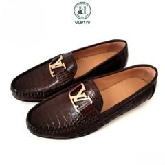 GLB179 – Giày lười da bụng cá sấu cao cấp | Thanh lịch, chuẩn form, sang trọng từng bước đi