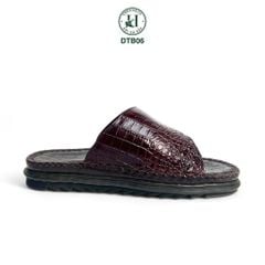 DTB06 – Dép Quai Ngang Da Cá Sấu Đế Cao Thủ Công, Tuyên Ngôn Thanh Lịch Của Quý Ông Hiện Đại