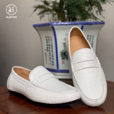 Giày lười Moccasin da cá sấu Himalaya - GLBT999 là biểu tượng của sự sang trọng, đẳng cấp và quyền lực